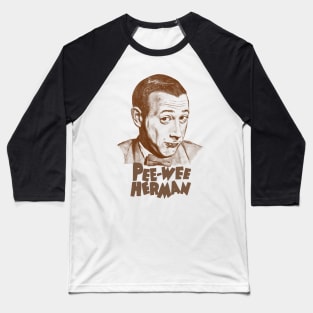 Pee Wee Herman ~ Retro Vintage Sketches Baseball T-Shirt